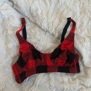 nwot me undies red plaid bralette